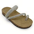 Rhinestone Crisscross Thong Flip Flop Birkenstock