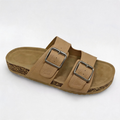 Plain Double Buckle Cork Slide Birken Sandals