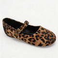 Leopard Print Single Buckle Mary Jane Flats