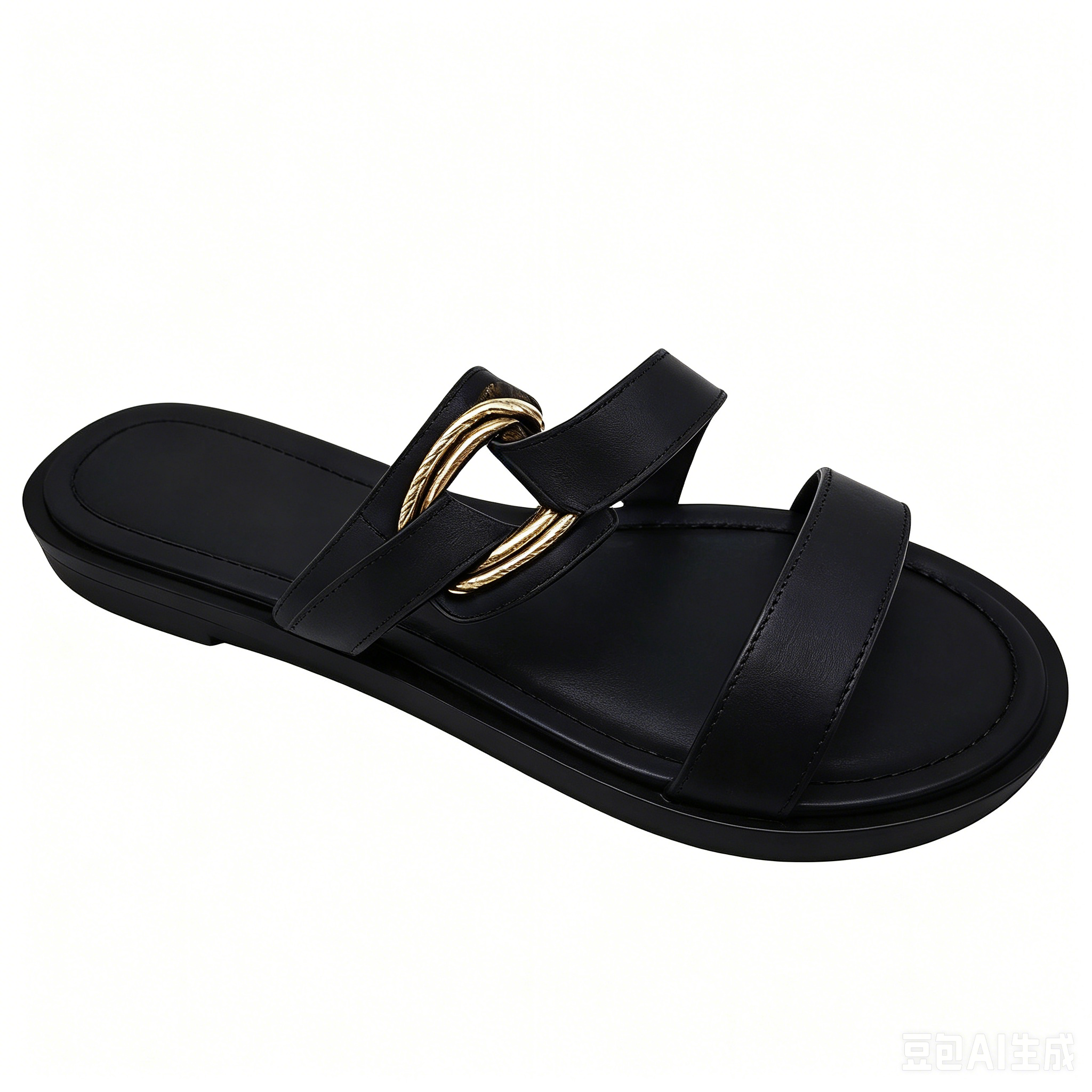 Women's Pearl Embellished Ankle Strap Flat Sandals
