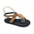 Gold Shell Flip Flop Sandals